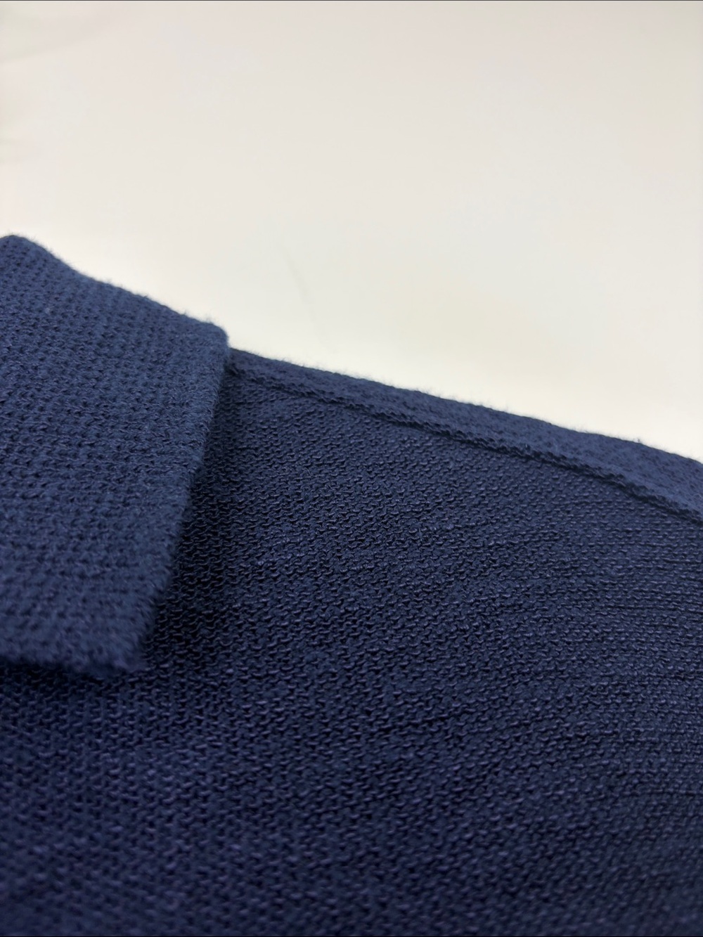 Maurizio Baldassari Sweater Mens 52 US Large Navy Blue Cotton Knit Cardigan Polo - Picture 5 of 14